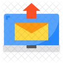 Monitor Mail Upload Icon