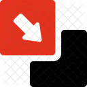 Send To Back Attach Inside Icon