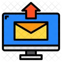 Laptop E Mail Upload Symbol