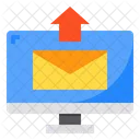 Laptop E Mail Upload Symbol