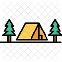 Senderismo Arbol Campamento Icono