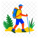 Senderismo Trekking Mochilero Icono