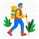 Trekking Viajero Senderismo Icono