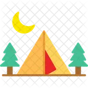 Senderismo Arbol Campamento Icono