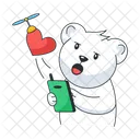 Sending Love Sending Heart Bear Heart Icon