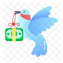 Sending Money Bird Cash Icon