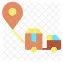 Lieferung Verfolgen Lieferroute Lieferwagen Symbol