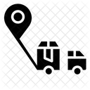 Lieferung Verfolgen Lieferroute Lieferwagen Symbol