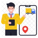 Liefernavigation Lieferung Verfolgen Online Lieferung Symbol