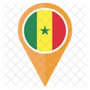 Senegal Bandeira Ícone