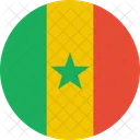 Senegal Bandeira Pais Ícone