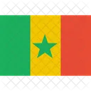 Senegal Bandeira Mundo Ícone