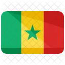 Senegal Bandeira Pais Ícone