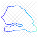 Mapa do senegal  Ícone