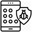 Senha Desprotegida Virus Movel Dados Inseguros Ícone