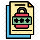 Senha Login Otp Padlock Security Document Ícone