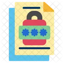 Senha Login Otp Padlock Security Document Ícone
