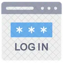 Senha de login  Ícone