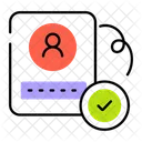 Senha Verificada Verificar Perfil Autenticacao De Usuario Ícone