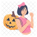 Garota De Halloween Senhora De Halloween Personagem De Halloween Icon