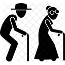Senior Citizen Old People Cane Icon