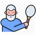 Senior Tennis Player  Icon