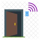 Sensor De Puerta Inteligente Seguridad Casa Icono
