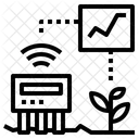 Sensor De Suelo Granja Inteligente Humedad Del Suelo Peligroso Sensor Inalambrico Iot Tecnologia Agricola Icono