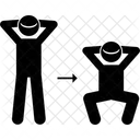 Sentadillas Resistencia Ejercicio Icono