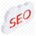 SEO、検索エンジン最適化、クラウド コンピューティング アイコン