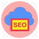 SEO、検索エンジン最適化、クラウド矢印 アイコン