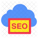 SEO、検索エンジン最適化、クラウド矢印 アイコン
