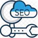 Seo Magnifier Spanner Icon