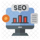 Seo Search Engine Optimization Monitor Icon