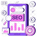 Seo Analytics Infographic Graph Icon