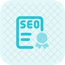 Seo Certificated Seo Document Certificate Icon