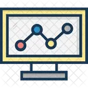 Seo Graph Line Graph Monitor Icon