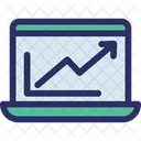 Seo Graph Line Graph Laptop Icon