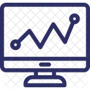 Seo Graph Line Graph Monitor Icon