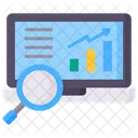 Seo Laptop Magnifying Glass Icon