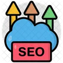 Seo Search Engine Optimization Cloud Arrows Icon