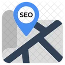 Localizacao SEO Direcao SEO GPS Ícone