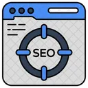 Objetivo Seo Objetivo Seo Objetivo Seo Icono