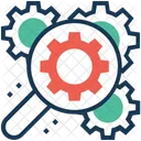 Seo Zahnrad Lupe Icon