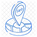 Lokales SEO SEO Standort Karten Pin Symbol