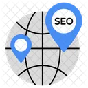 Ubicacion SEO Direccion SEO GPS Icono