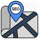 Ubicacion SEO Direccion SEO GPS Icono