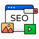SEO ウェブサイト、検索エンジン最適化、最適化調査 アイコン