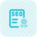 SEO Zertifiziert SEO Dokument Zertifikat Symbol