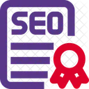 SEO Zertifiziert SEO Dokument Zertifikat Symbol